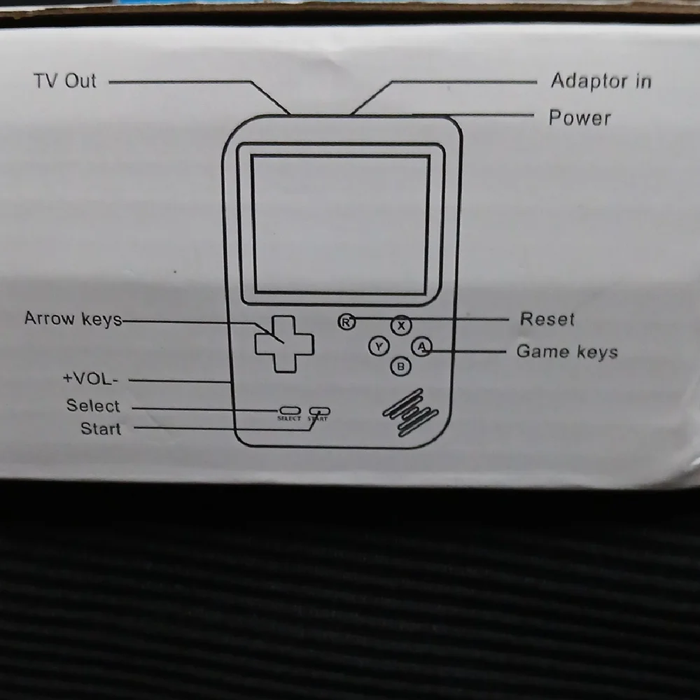 8 Bit Classic Handheld Game Console - Black